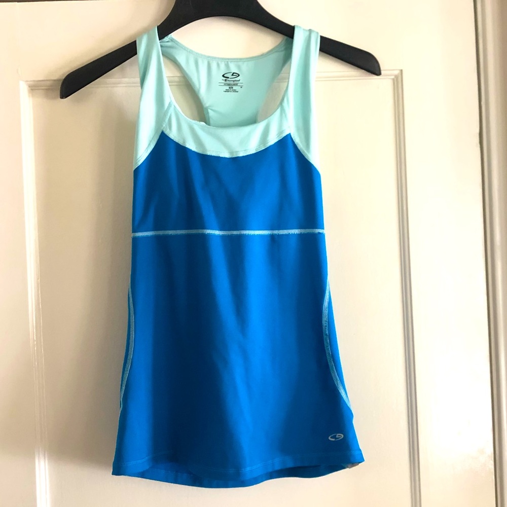 Two-Toned Blue Athletic Top